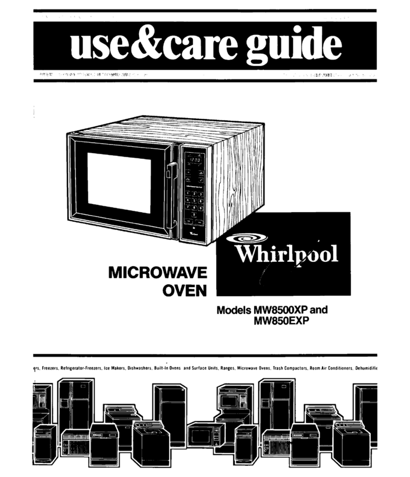 Whirlpool MW850EXP Use and care guide
