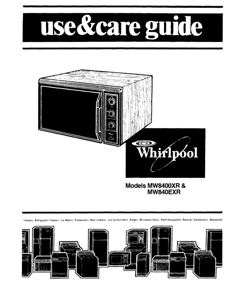 Whirlpool MW8400XR Use & care guide