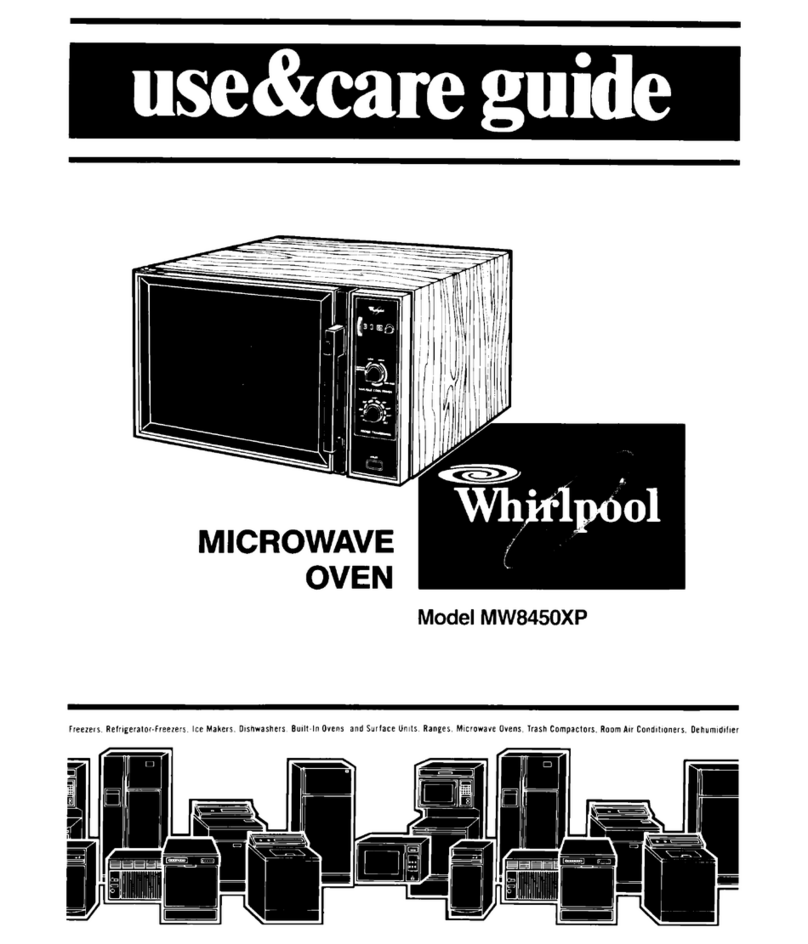 Whirlpool MW8450XP Use & care guide
