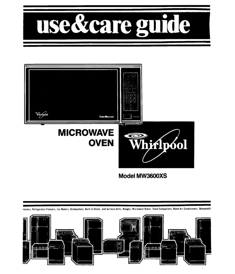 Whirlpool MW36OOXS User manual