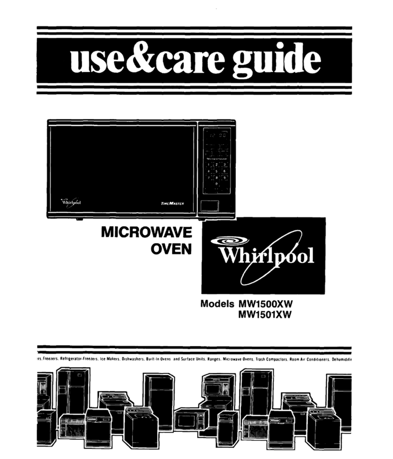 Whirlpool MW1500XW Use and care guide