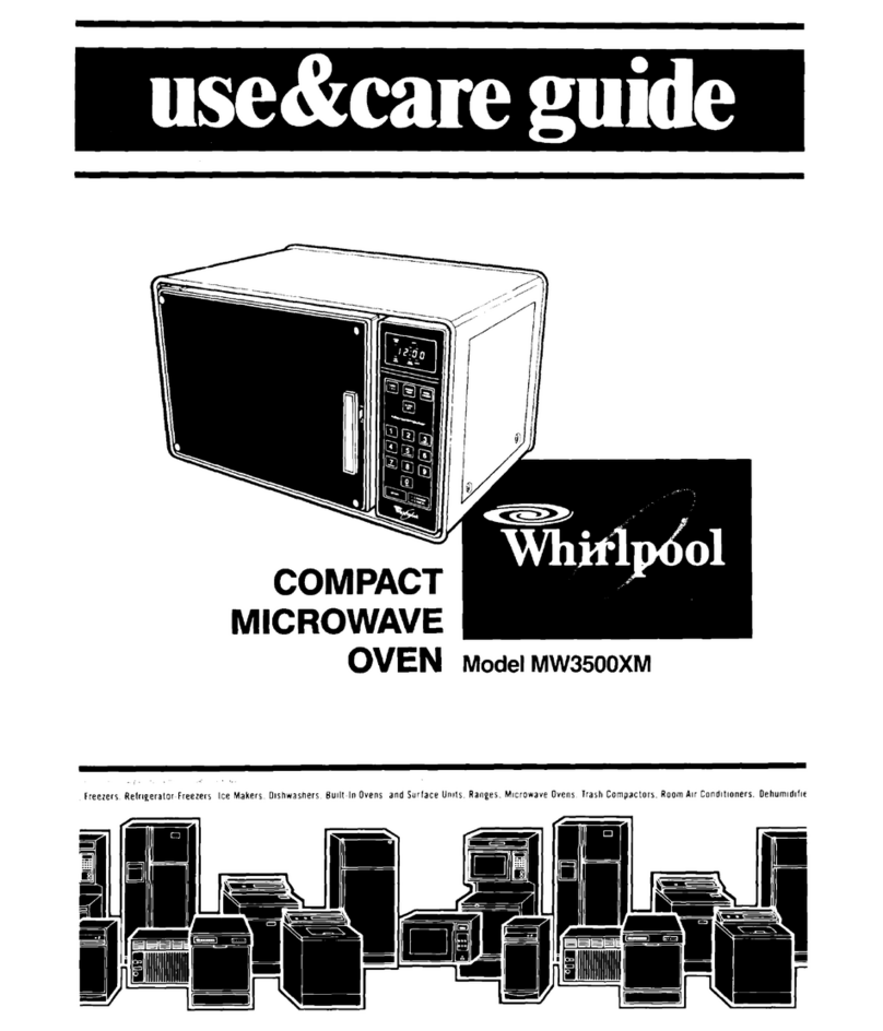 Whirlpool MW3500XM Use and care guide