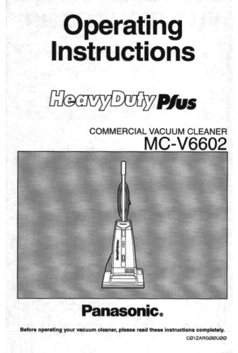 Panasonic MCV6602 - UPRIGHT VACUUM User manual