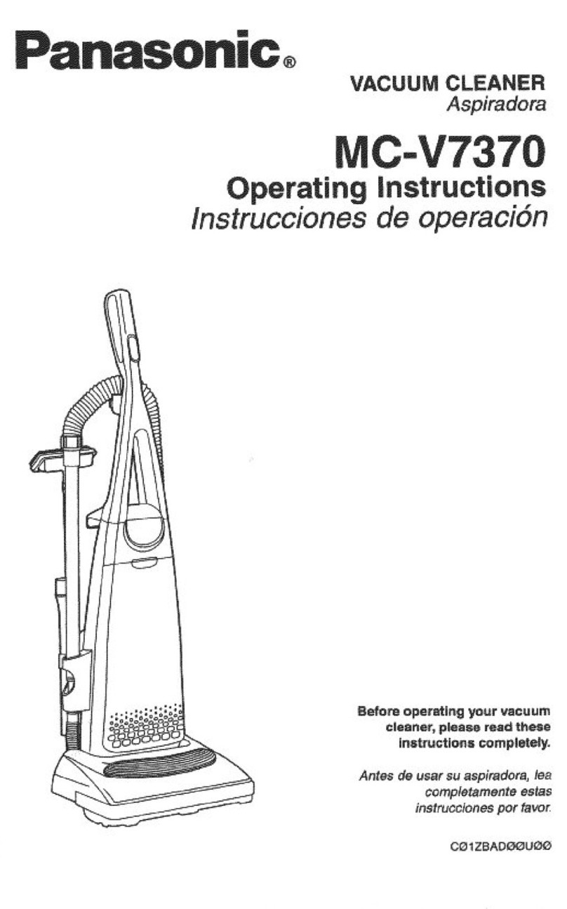 Panasonic MCV7370 - UPRIGHT VACUUM User manual