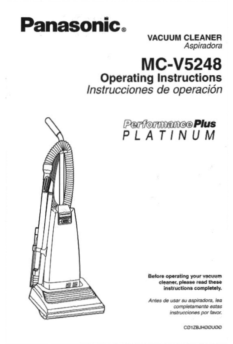 Panasonic MCV5248 - UPRIGHT VACUUM-PLAT operating instructions