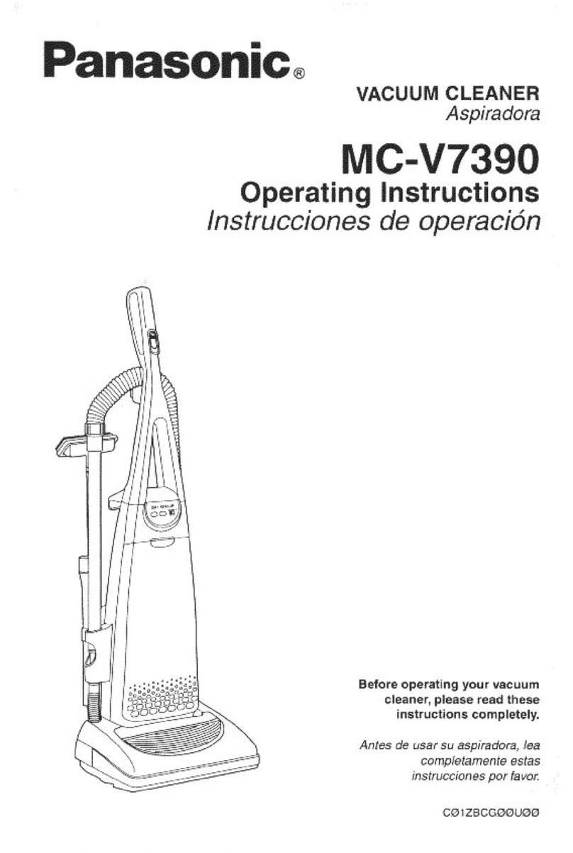 Panasonic MCV7390 - UPRIGHT VACUUM User manual Panasonic MCV7390 - UPRIGHT VACUUM User manual
