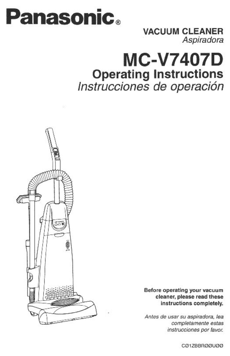Panasonic MCV7407D - UPRIGHT VACUUM User manual Panasonic MCV7407D - UPRIGHT VACUUM User manual