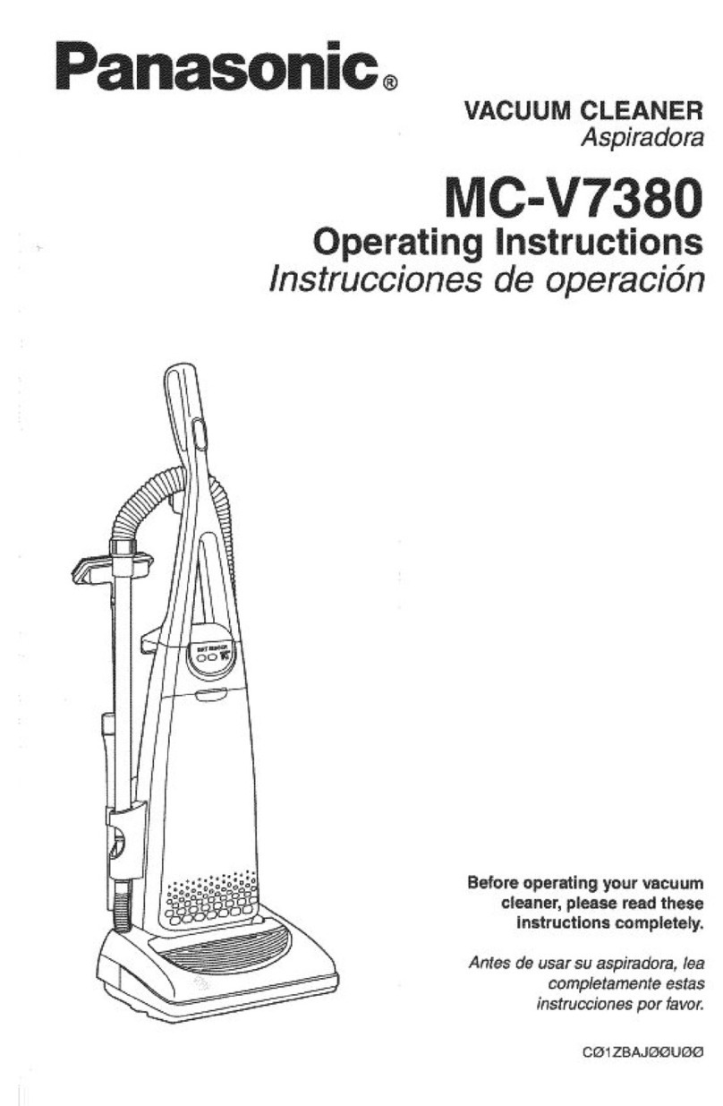 Panasonic MCV7380 - UPRIGHT VACUUM User manual Panasonic MCV7380 - UPRIGHT VACUUM User manual