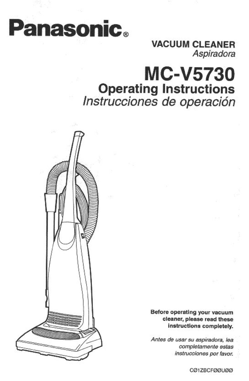 Panasonic MCV5730 - UPRIGHT VACUUM User manual