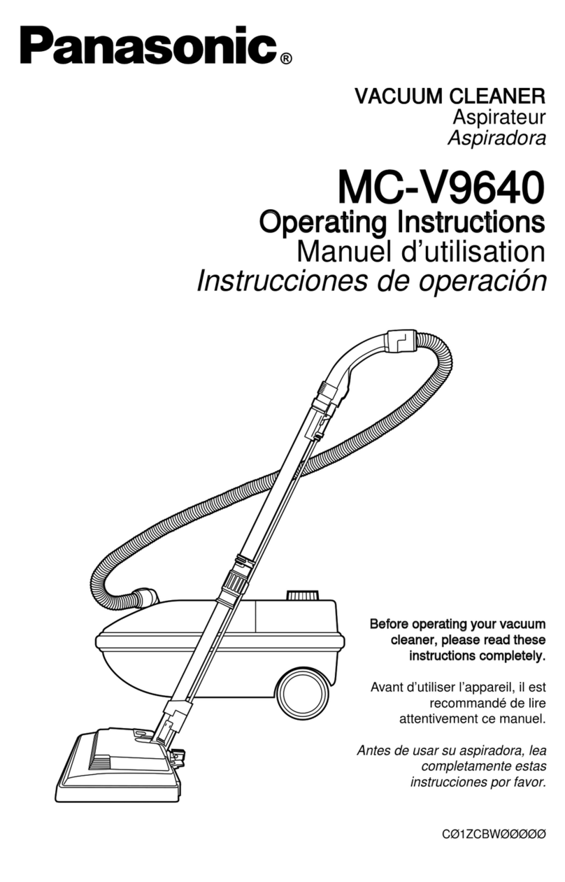 Panasonic MCV9640 - CANISTER VACUUM CLEA User manual