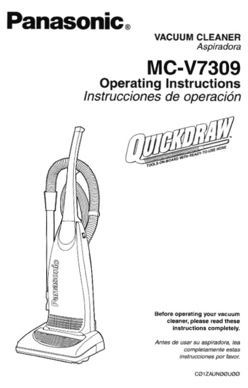 Panasonic MCV7309 - UPRIGHT VACUUM User manual