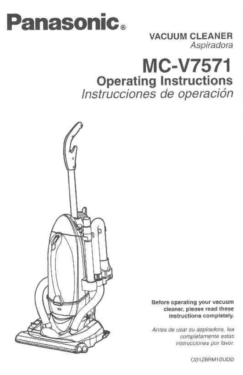 Panasonic MCV7571 - UPRIGHT VACUUM operating instructions