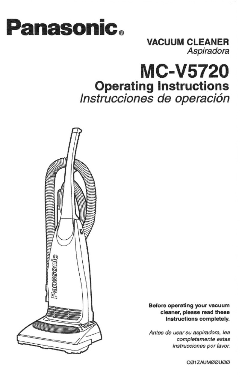 Panasonic MCV5720 - UPRIGHT VACUUM User manual Panasonic MCV5720 - UPRIGHT VACUUM User manual