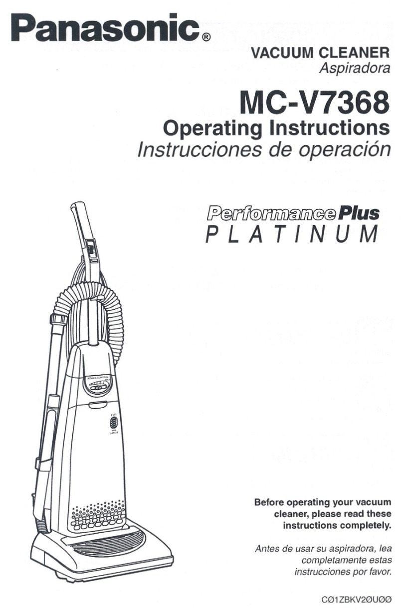 Panasonic MCV7368 - UPRIGHT VACUUM PLATI operating instructions