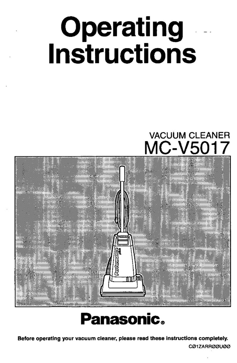 Panasonic MCV5017 - UPRIGHT VACUUM-QKDR operating instructions