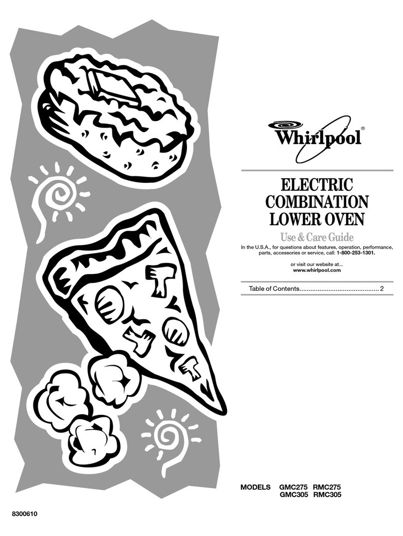 Whirlpool GMC275 Use and care guide