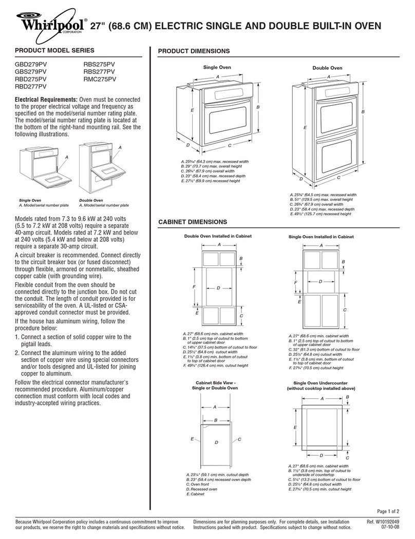 Whirlpool GBD279PV Dimension Guide