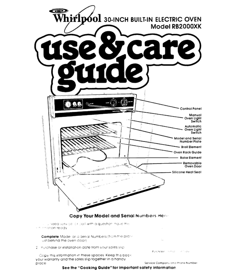 Whirlpool RB2OOOXK Use & care guide