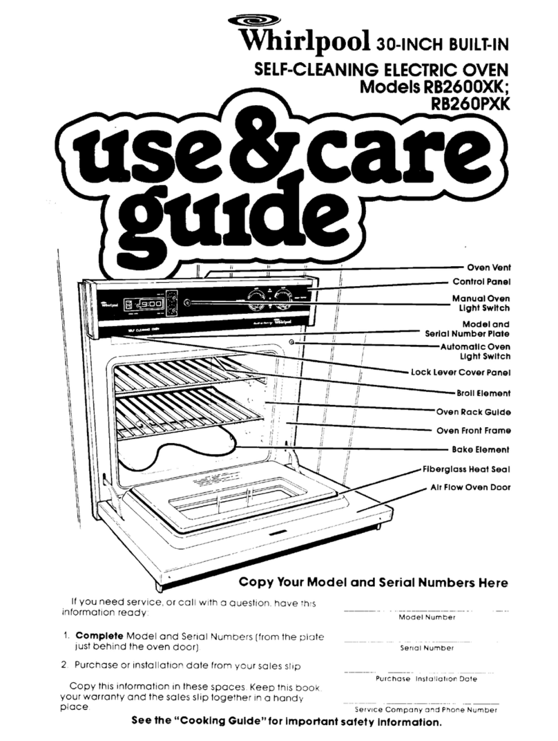 Whirlpool RB26OOXK Use and care guide