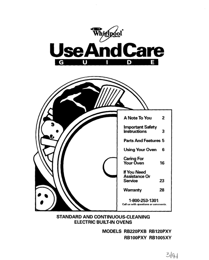 Whirlpool RB220PXB Use and care guide