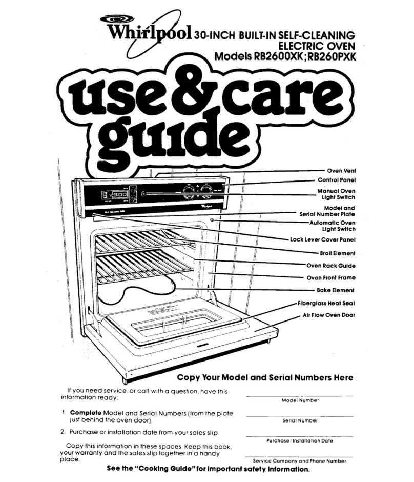 Whirlpool RB260PXK User manual