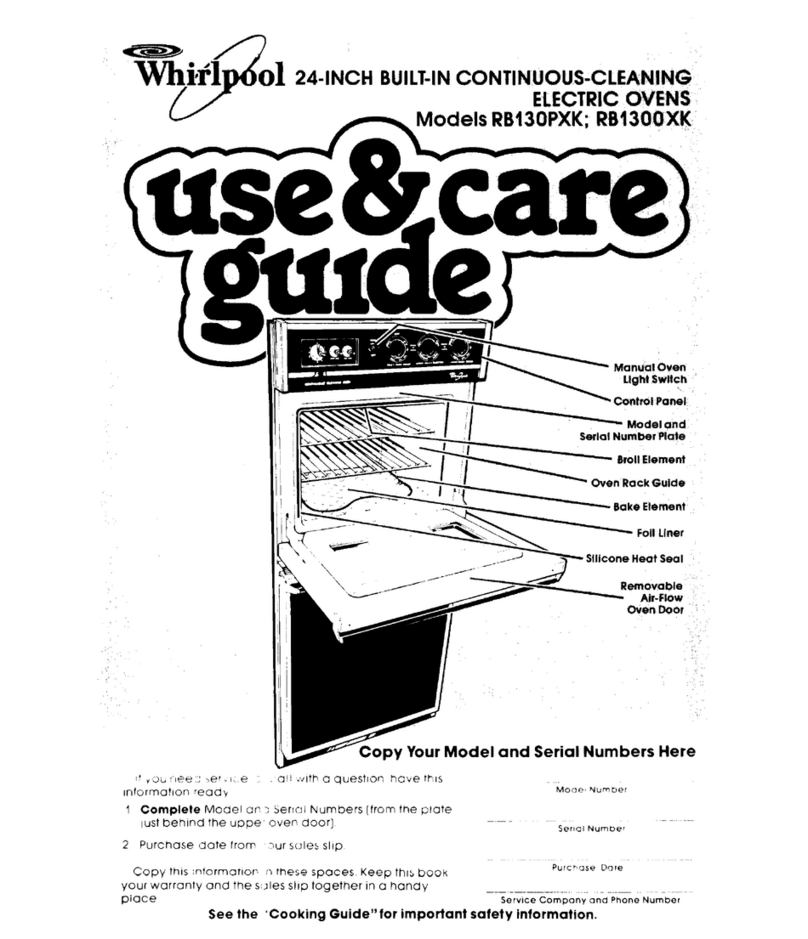 Whirlpool RB1300XK Use & care guide