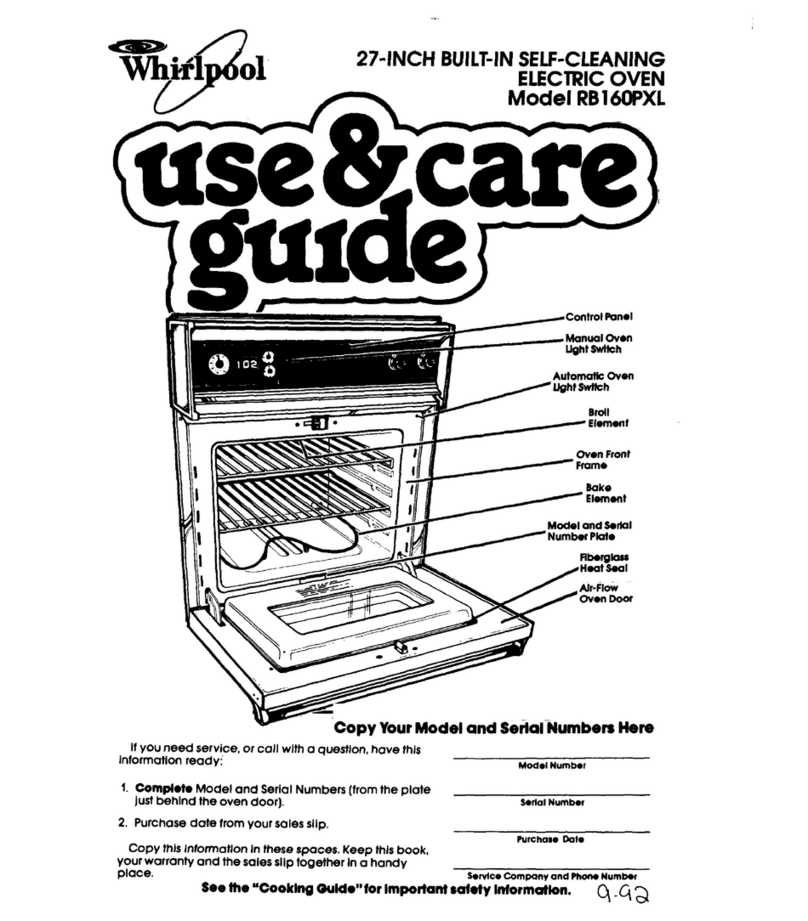 Whirlpool RB16OPXL Use and care guide