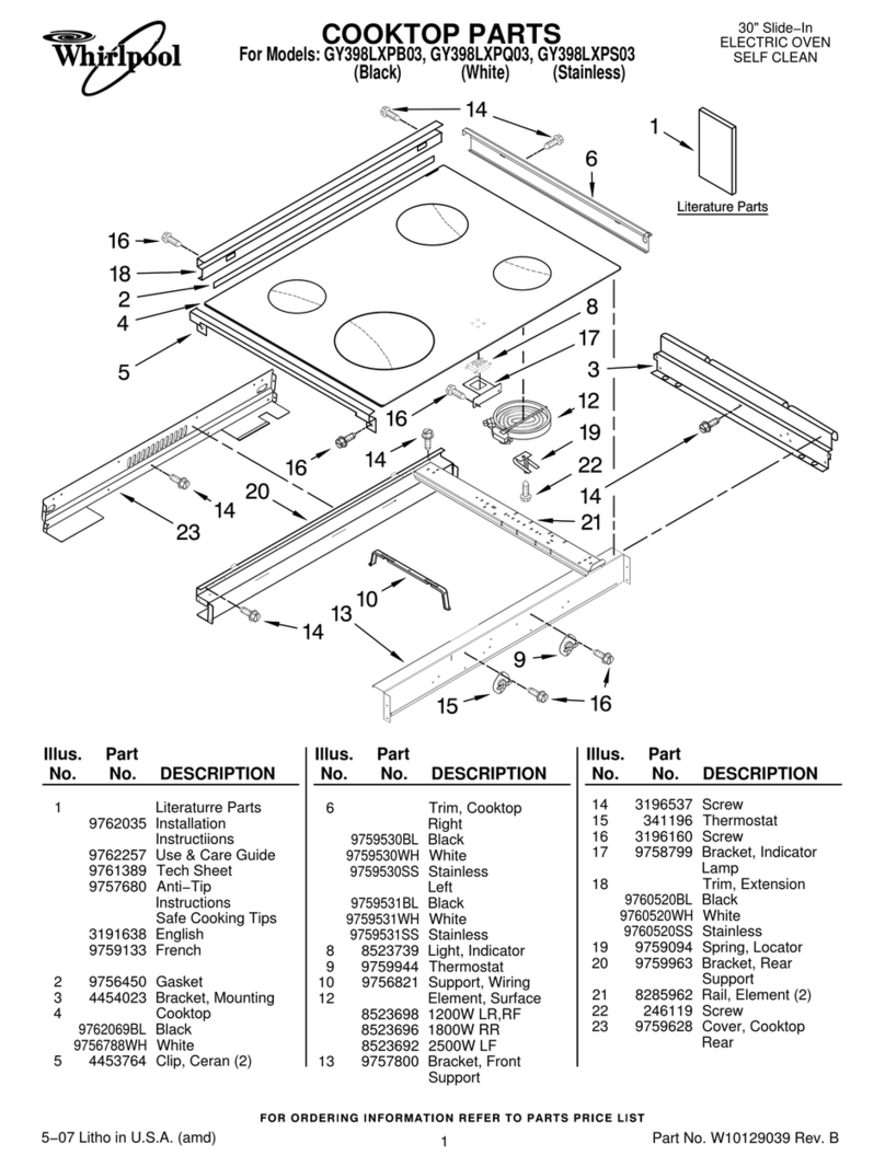 Whirlpool GY398LXPB03 User manual