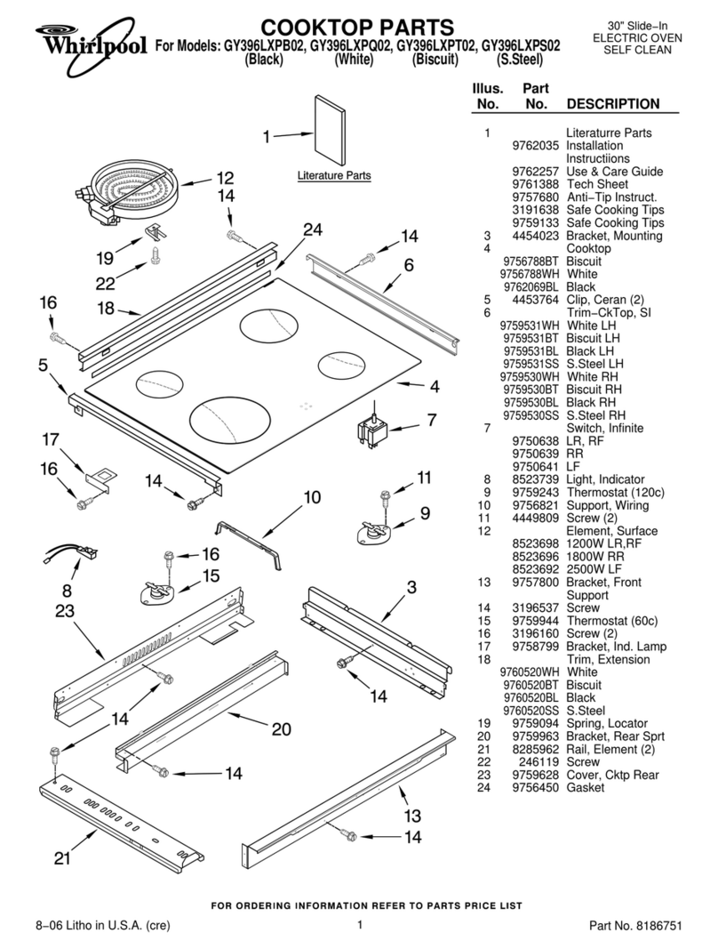 Whirlpool GY396LXPB02 User manual