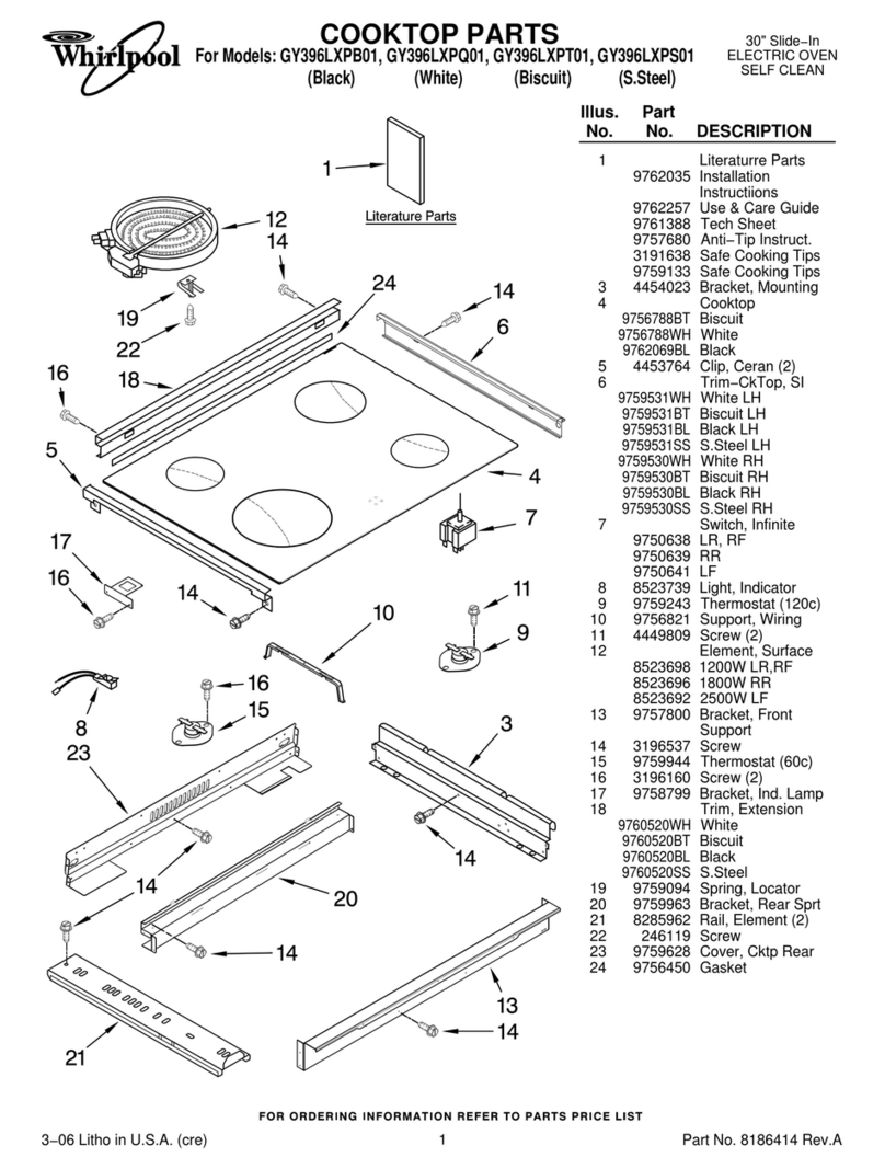 Whirlpool GY396LXPB01 User manual
