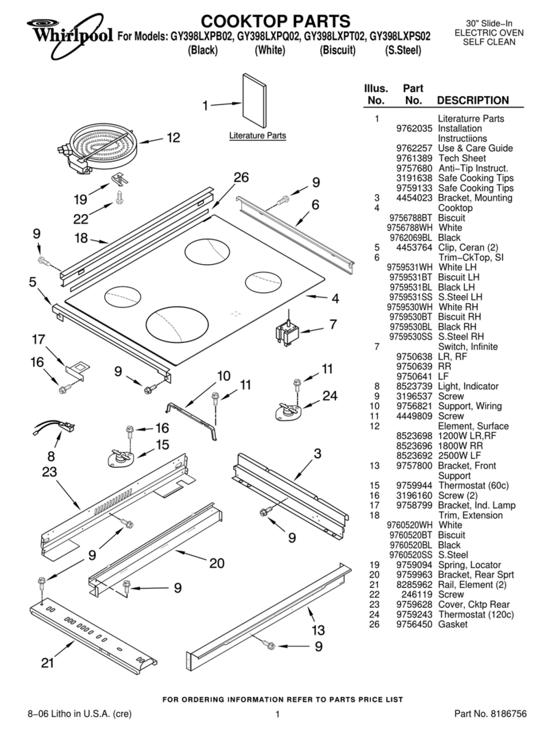 Whirlpool GY398LXPB02 User manual