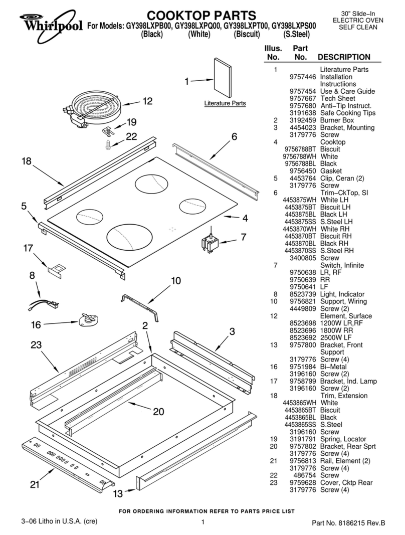 Whirlpool GY398LXPB00 User manual