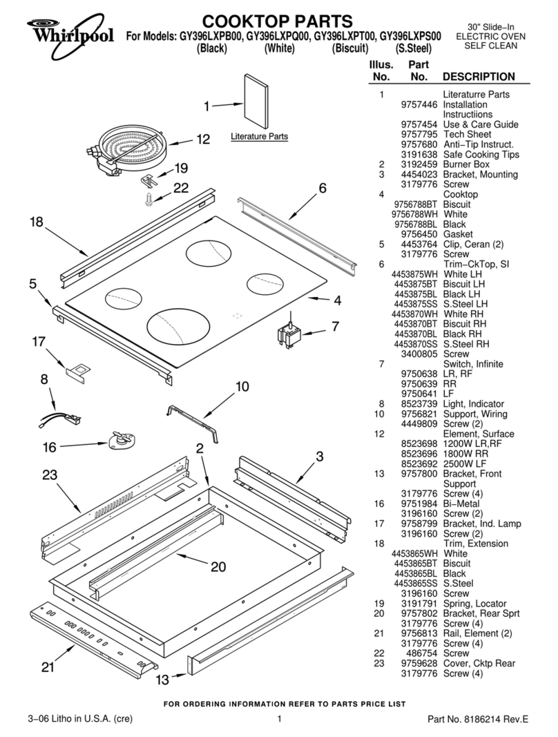 Whirlpool GY396LXPB00 parts manual