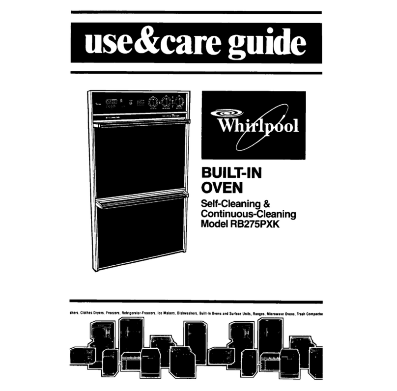 Whirlpool RB275PXK User manual Whirlpool RB275PXK User manual