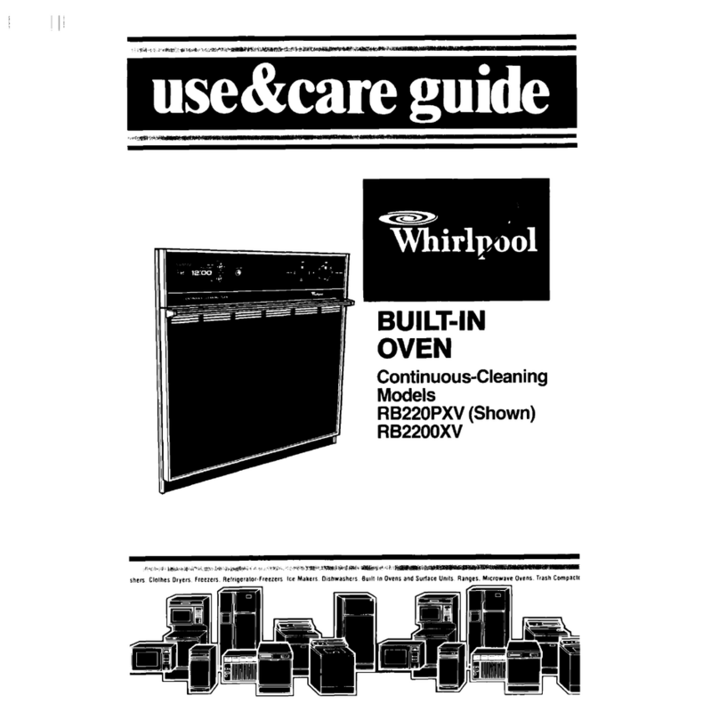 Whirlpool RB2200XV User manual Whirlpool RB2200XV User manual
