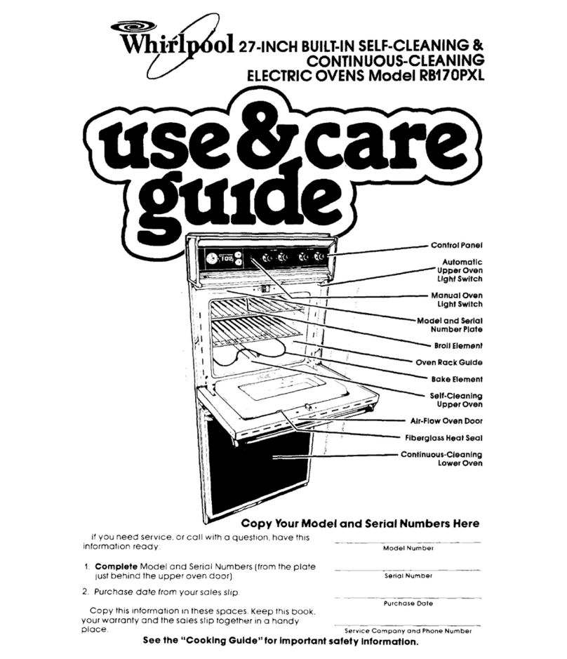 Whirlpool RB17UPXL User manual