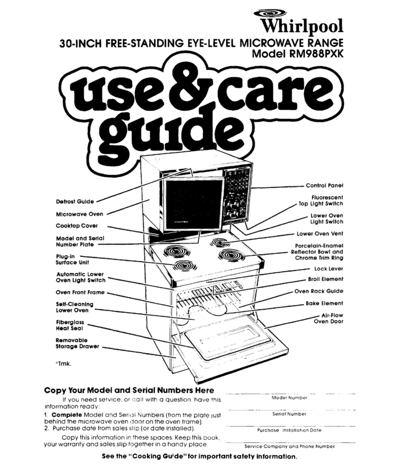 Whirlpool RM988PXK Use & care guide