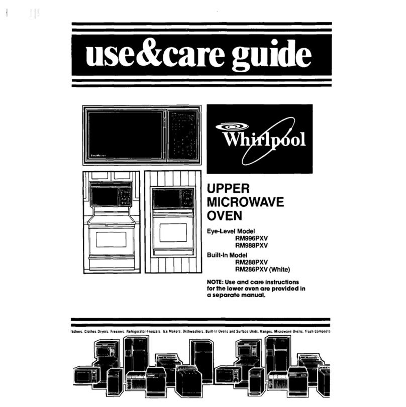 Whirlpool Desiger Style RM996PXV User manual