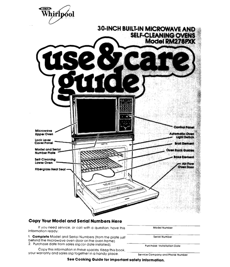Whirlpool RM778PXT Use & care guide