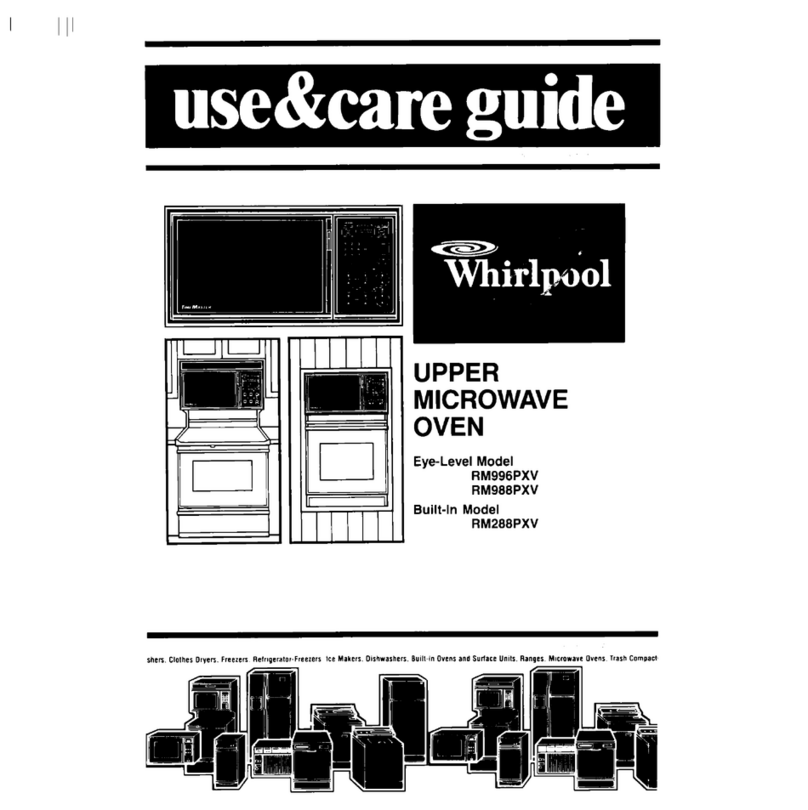 Whirlpool RM288PXV Use & care guide