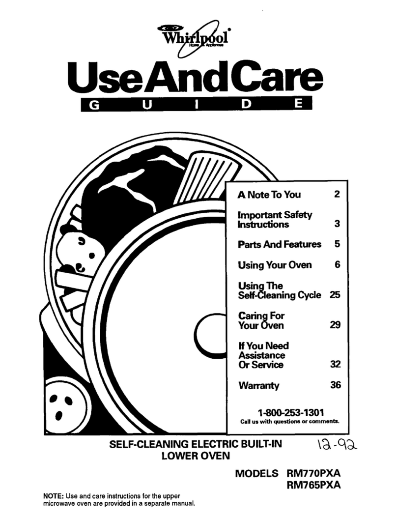 Whirlpool RM765PXA Use and care guide