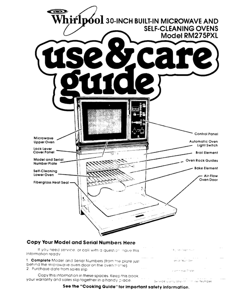 Whirlpool RM275PXL Use & care guide Whirlpool RM275PXL Use & care guide