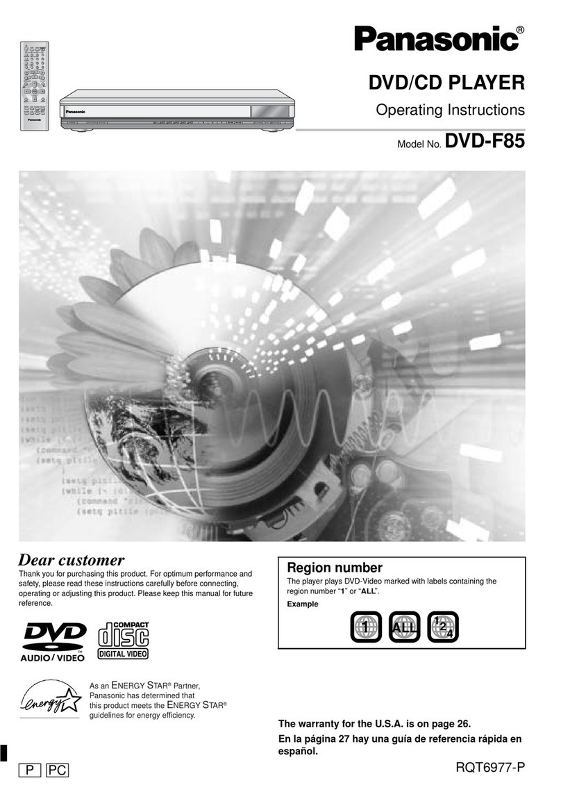 Panasonic DVD-F85S User manual Panasonic DVD-F85S User manual