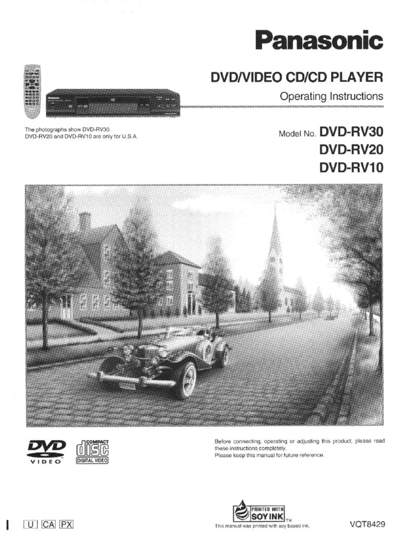 Panasonic DVD-RV20 User manual