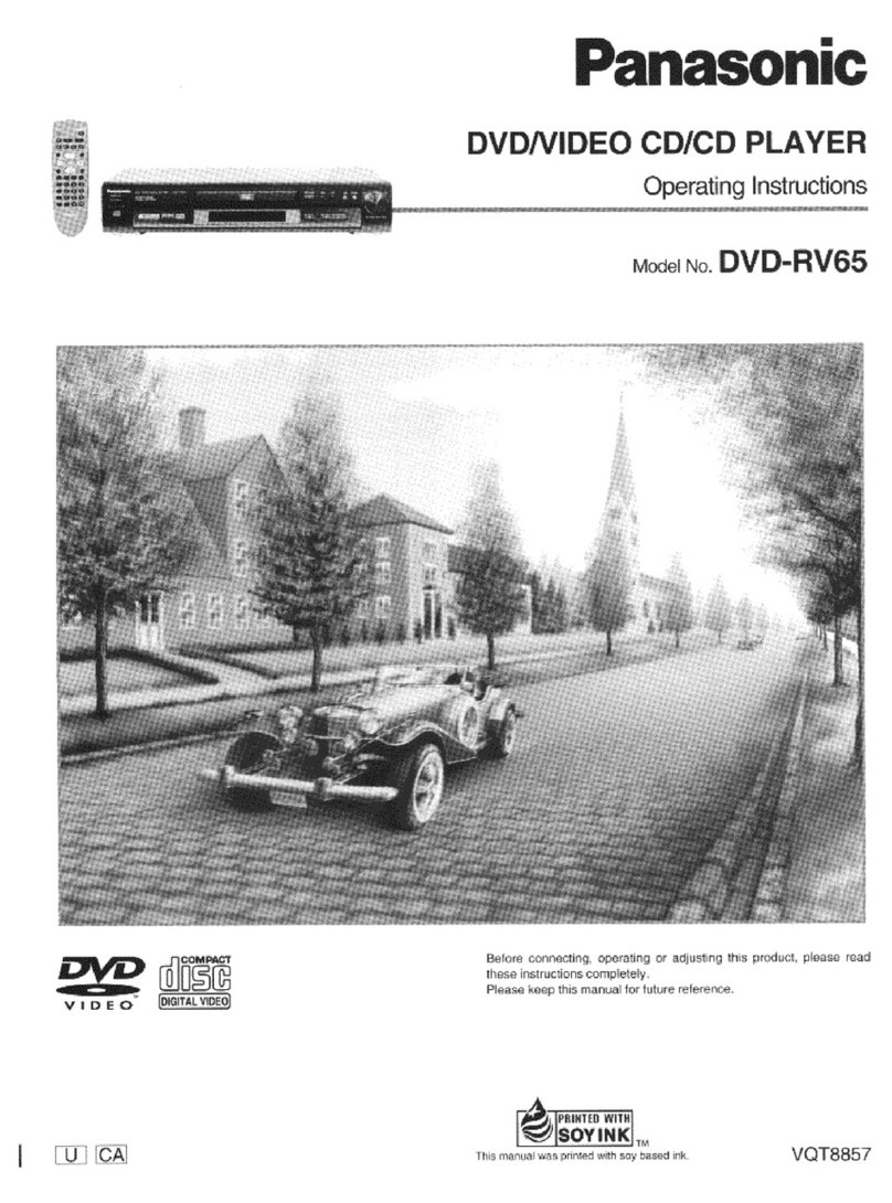 Panasonic DVD-RV65 User manual