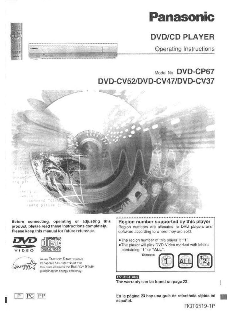Panasonic DVD-CP67K Operating User manual