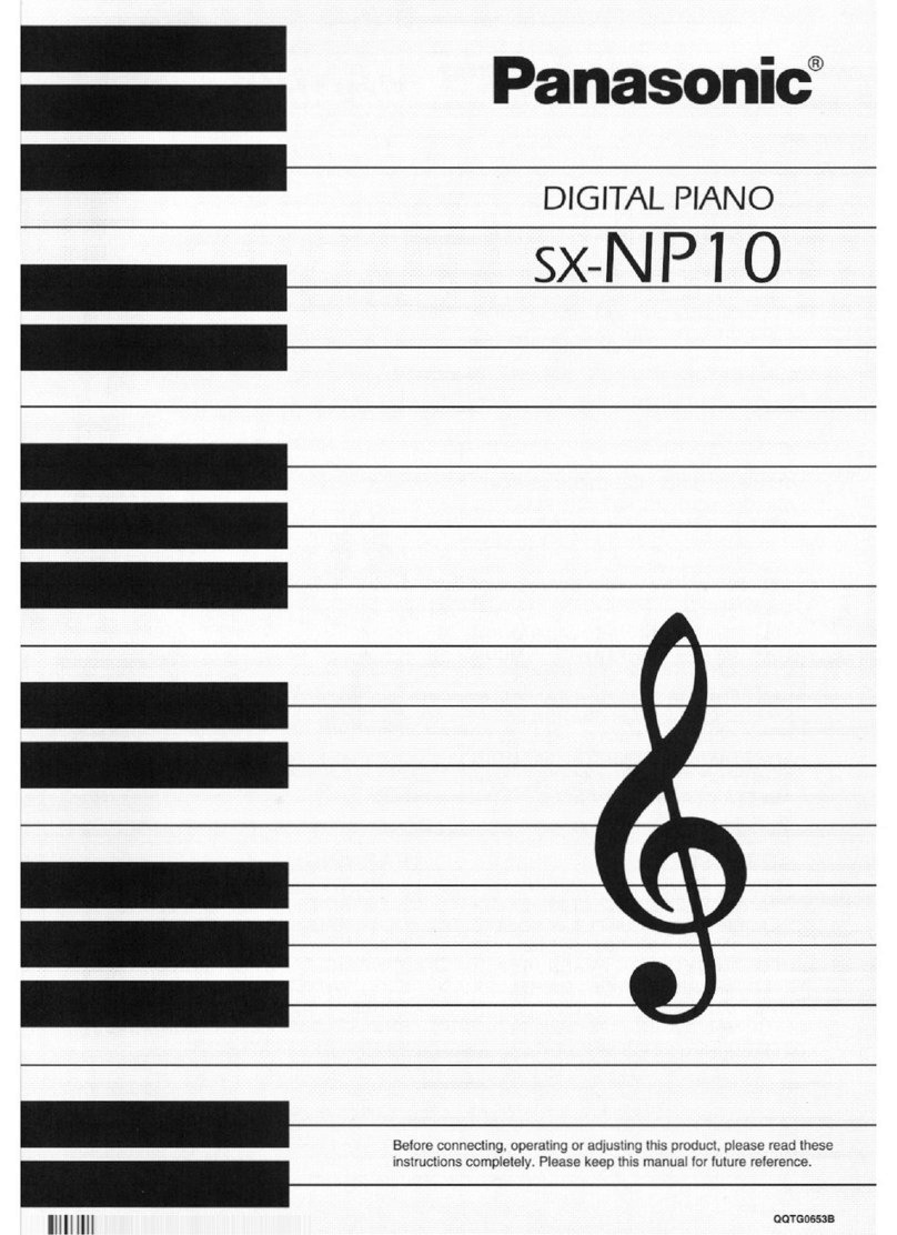Panasonic SXNP10 - DIGITAL PIANO User manual Panasonic SXNP10 - DIGITAL PIANO User manual