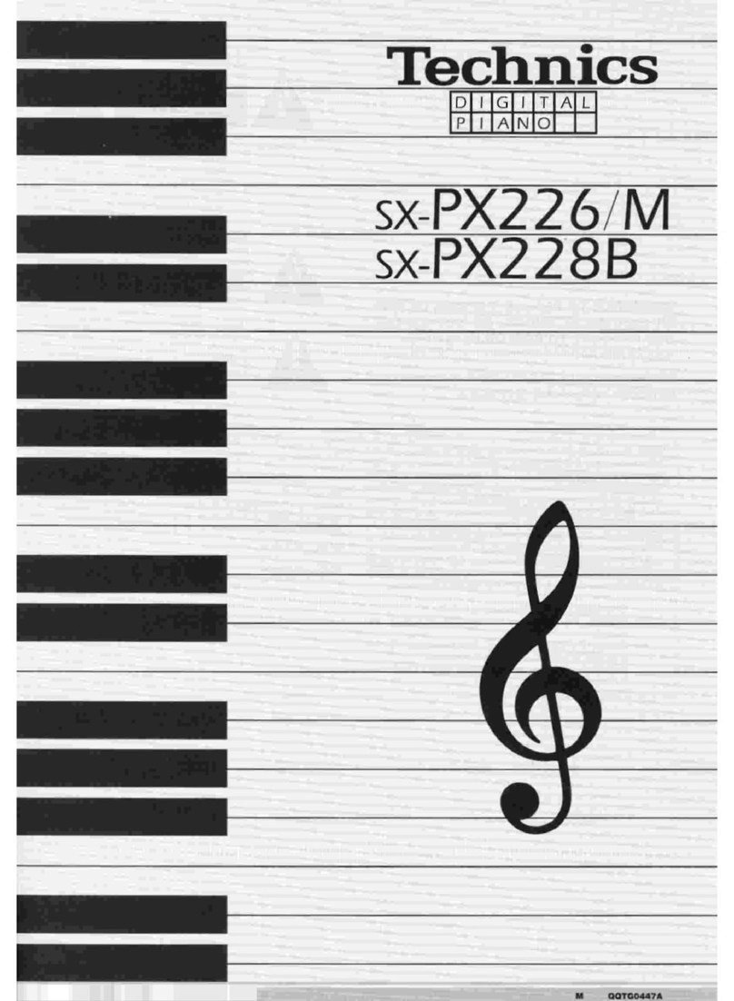 Technics SXPX226 - ELECTRONIC PIANO User manual