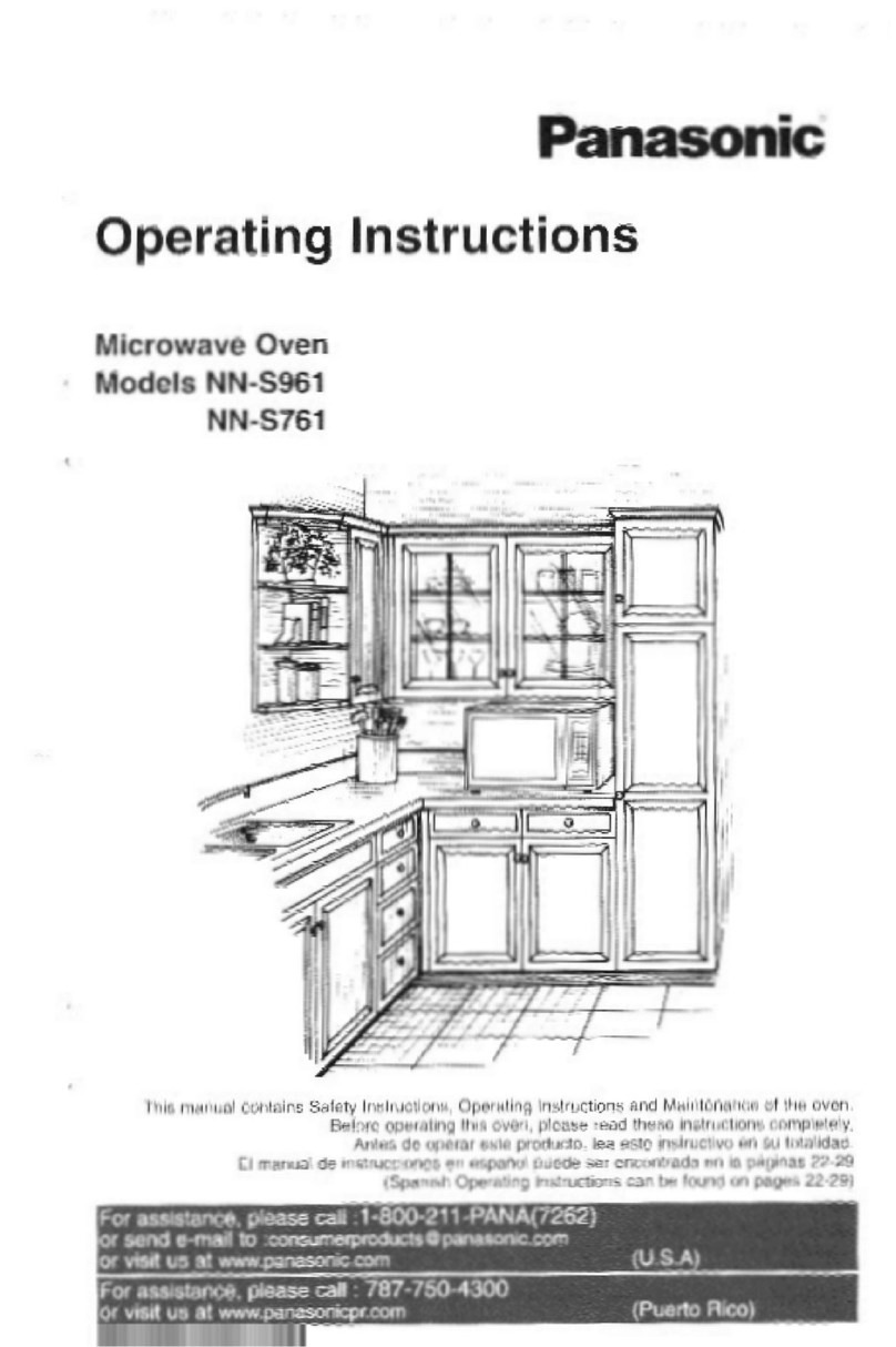 Panasonic NN-S961BF operating instructions