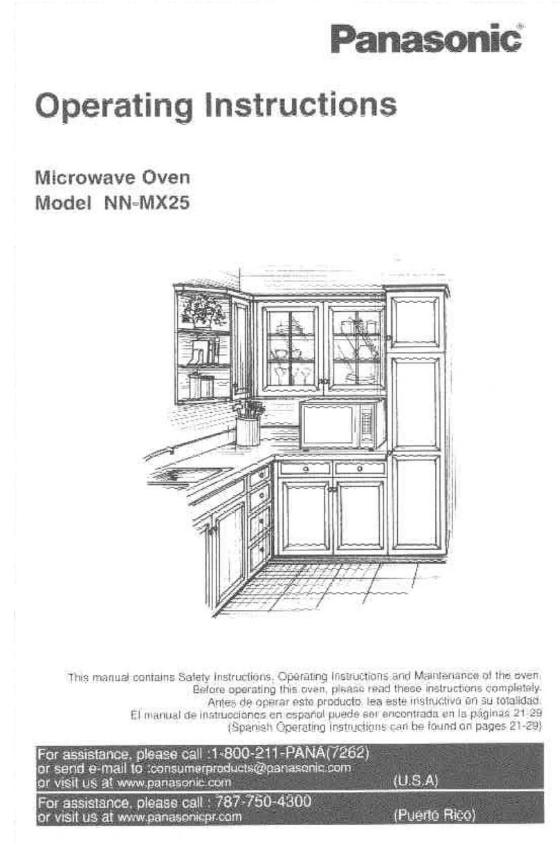 Panasonic NN-MX25WF operating instructions